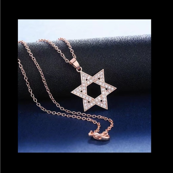 Cubic Zirconia Star Of David Necklace - Picture 7 of 8